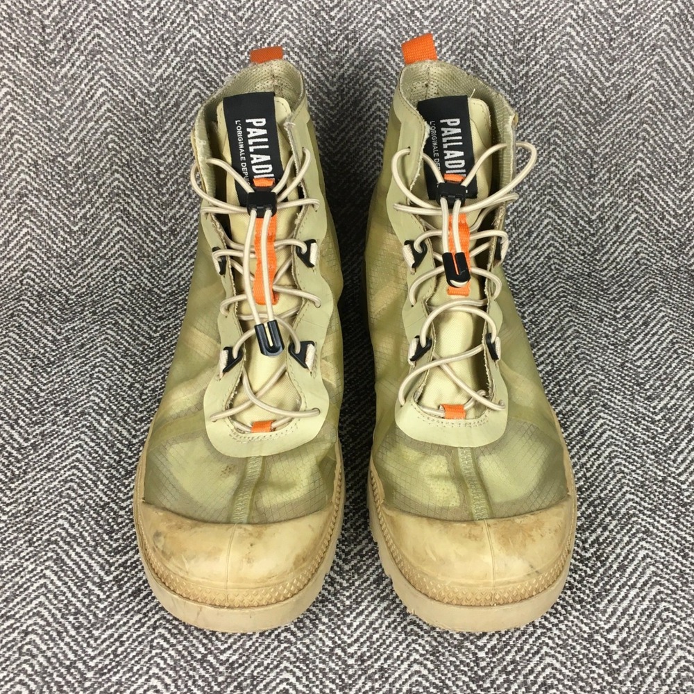 Palladium Pampa Lite Unisex Boots Olive Orange Mens 9.5 Womens 11 Toggle Lace
